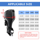 Outboard Motor Cover - size
